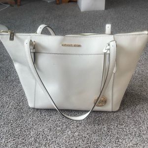 Large White Michael Kors Tote
